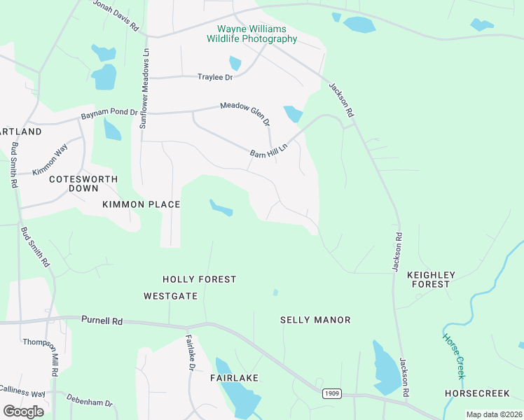 map of restaurants, bars, coffee shops, grocery stores, and more near 8825 Hexham Road in Wake Forest