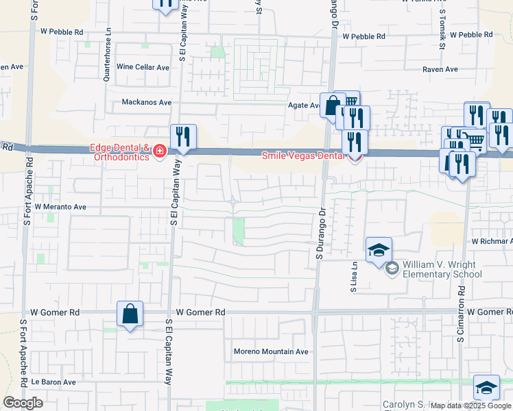 map of restaurants, bars, coffee shops, grocery stores, and more near 8822 Tomnitz Avenue in Las Vegas