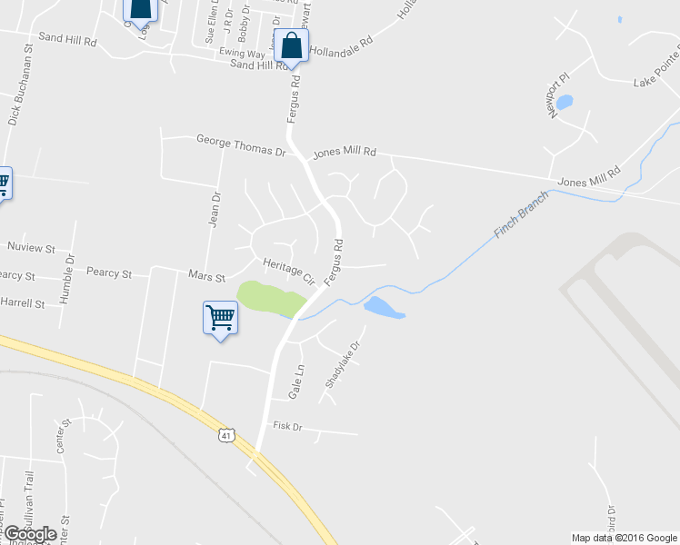 map of restaurants, bars, coffee shops, grocery stores, and more near 200 Bluewater Court in La Vergne