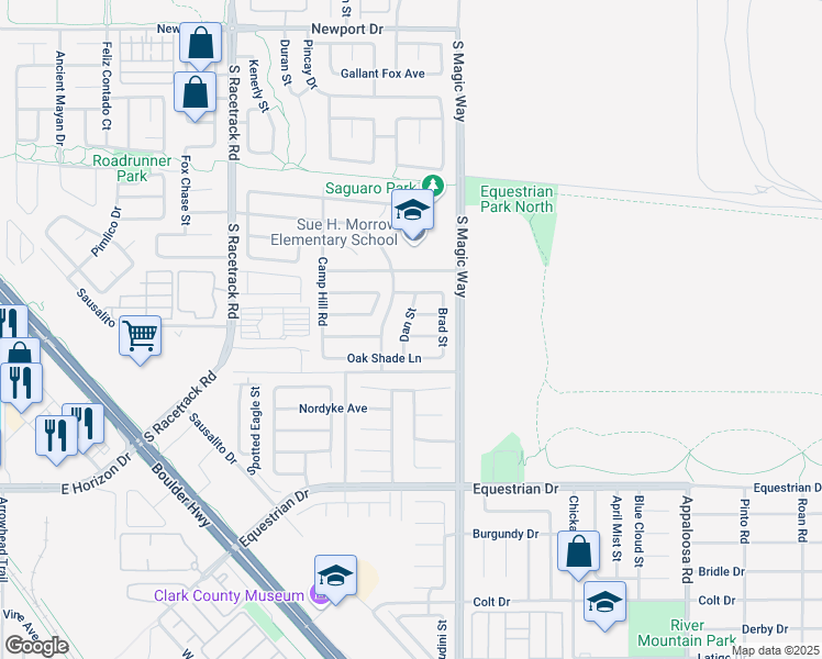map of restaurants, bars, coffee shops, grocery stores, and more near 1066 Vanlier Lane in Henderson