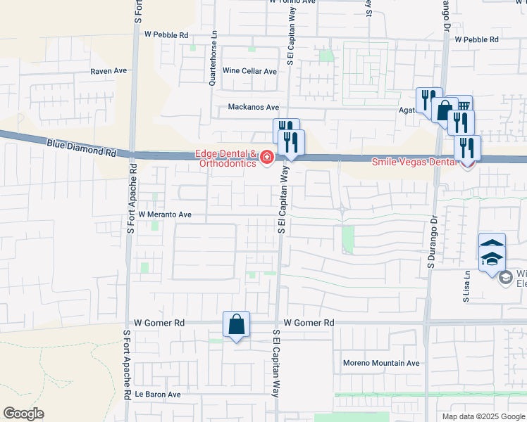 map of restaurants, bars, coffee shops, grocery stores, and more near 9047 Harbor Wind Avenue in Las Vegas