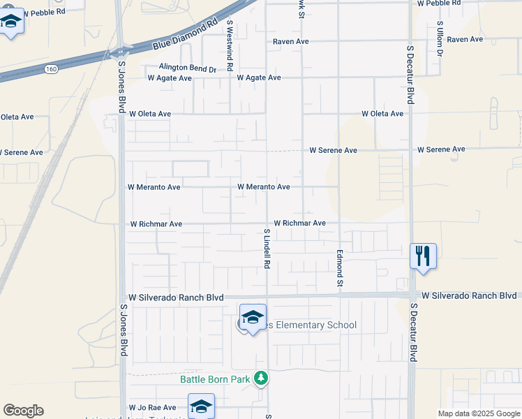 map of restaurants, bars, coffee shops, grocery stores, and more near 5512 Middleton Falls Avenue in Las Vegas