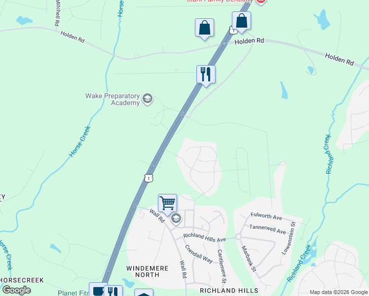 map of restaurants, bars, coffee shops, grocery stores, and more near 10 Fish Stallings Road in Youngsville