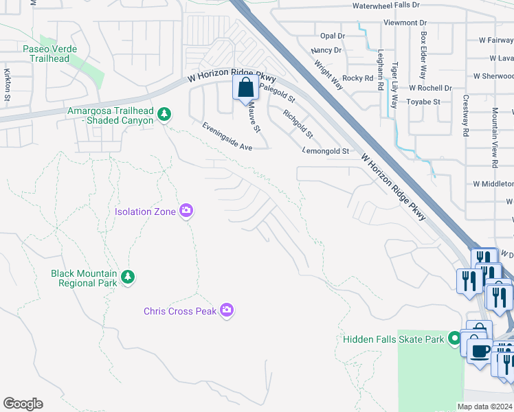 map of restaurants, bars, coffee shops, grocery stores, and more near 510 Duvet Court in Henderson