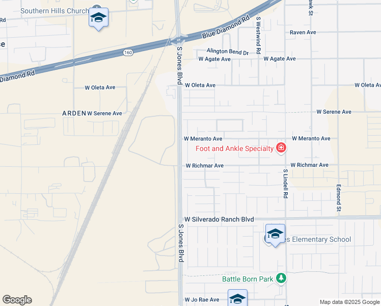 map of restaurants, bars, coffee shops, grocery stores, and more near 9444 Logan Ridge Court in Las Vegas