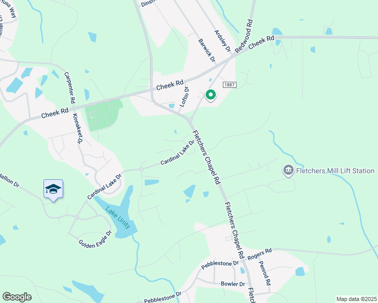 map of restaurants, bars, coffee shops, grocery stores, and more near 5 Hidden Meadow Court in Durham