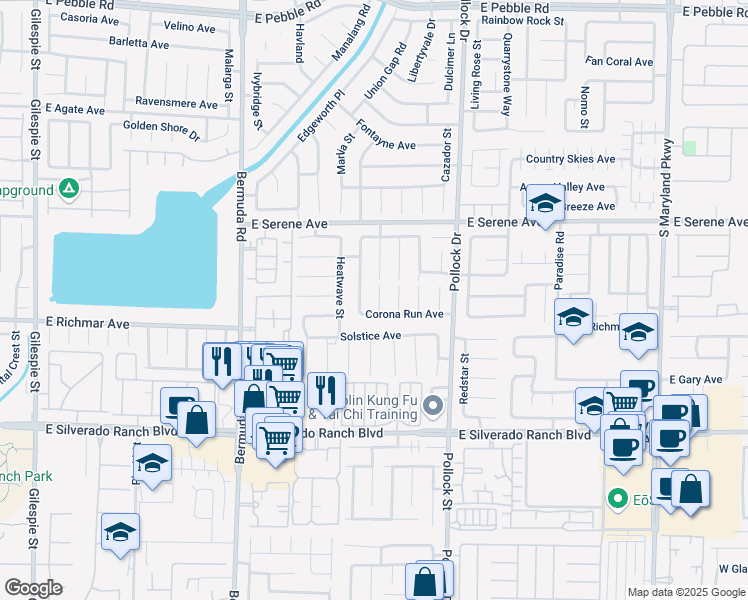 map of restaurants, bars, coffee shops, grocery stores, and more near 9469 Coral Shine Court in Las Vegas