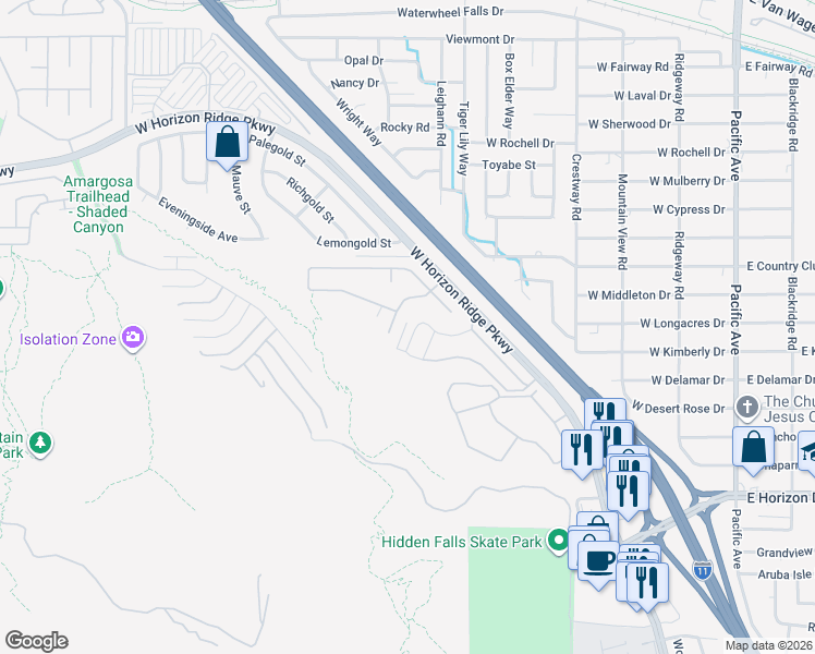 map of restaurants, bars, coffee shops, grocery stores, and more near 222 Nautical Street in Henderson