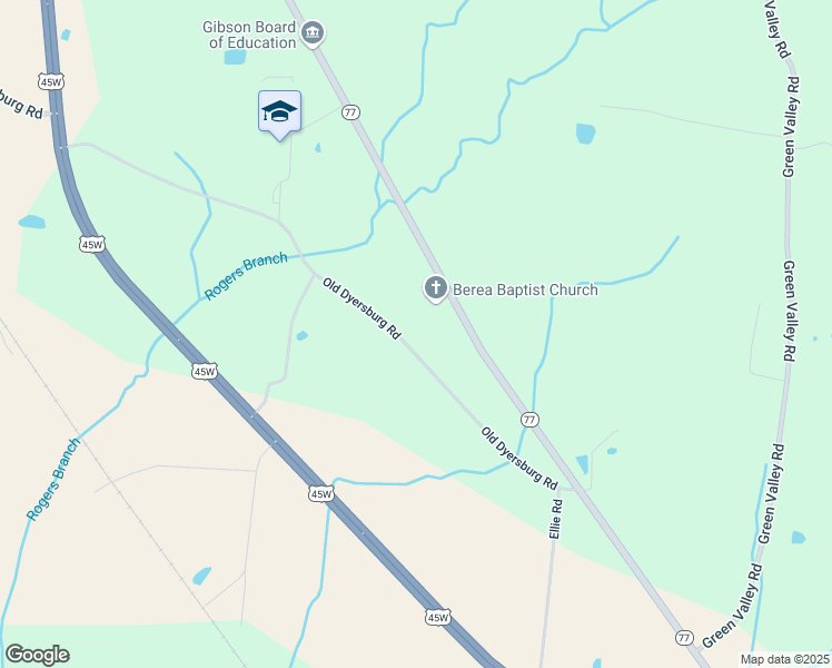 map of restaurants, bars, coffee shops, grocery stores, and more near 58 Old Dyersburg Road in Trenton
