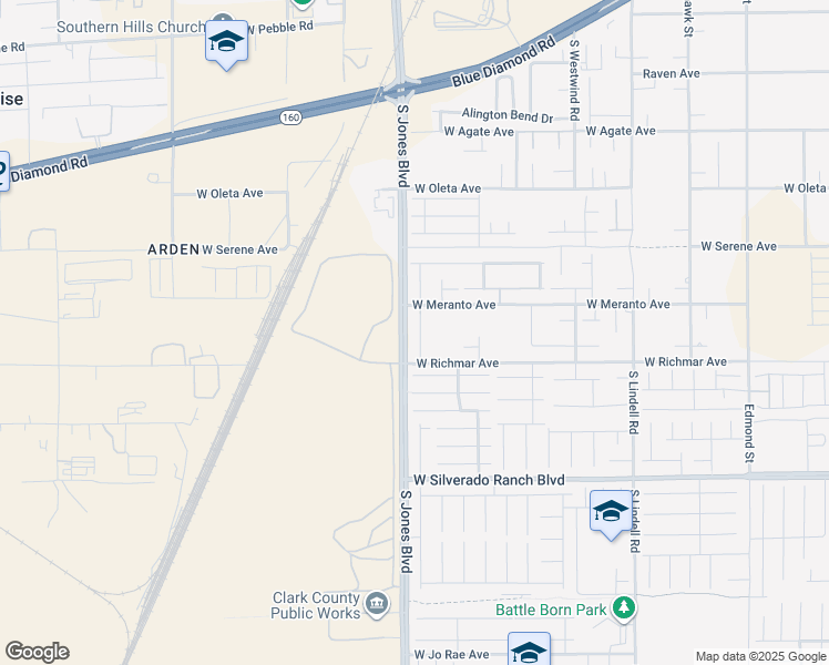 map of restaurants, bars, coffee shops, grocery stores, and more near 9447 Logan Ridge Court in Las Vegas