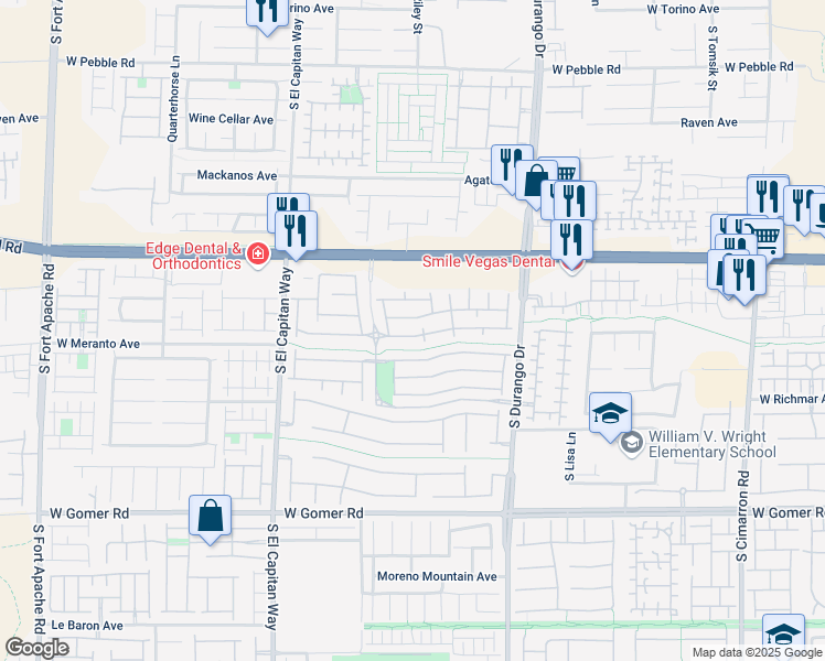 map of restaurants, bars, coffee shops, grocery stores, and more near 8806 Tomnitz Avenue in Las Vegas