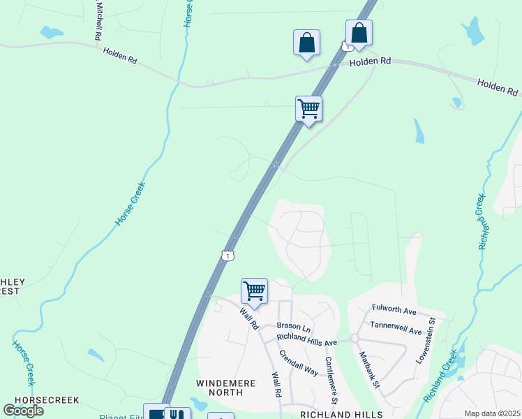 map of restaurants, bars, coffee shops, grocery stores, and more near 14108 Capital Boulevard in Wake Forest