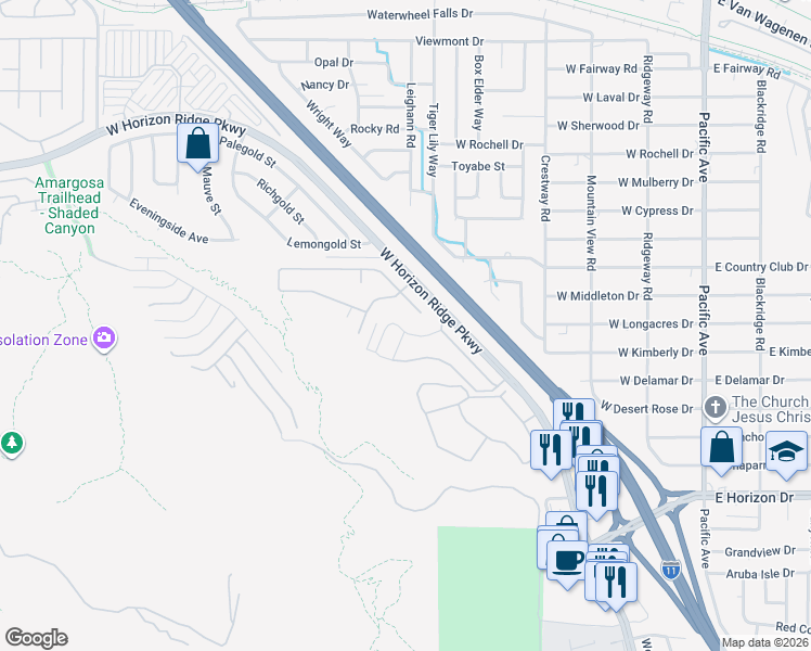 map of restaurants, bars, coffee shops, grocery stores, and more near 326 Quail Dove Avenue in Henderson