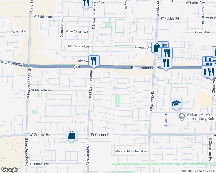 map of restaurants, bars, coffee shops, grocery stores, and more near 8896 Tomnitz Avenue in Las Vegas