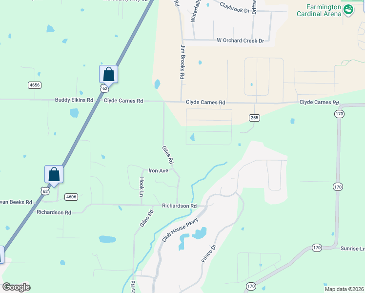 map of restaurants, bars, coffee shops, grocery stores, and more near 697 Arroyo Street in Farmington