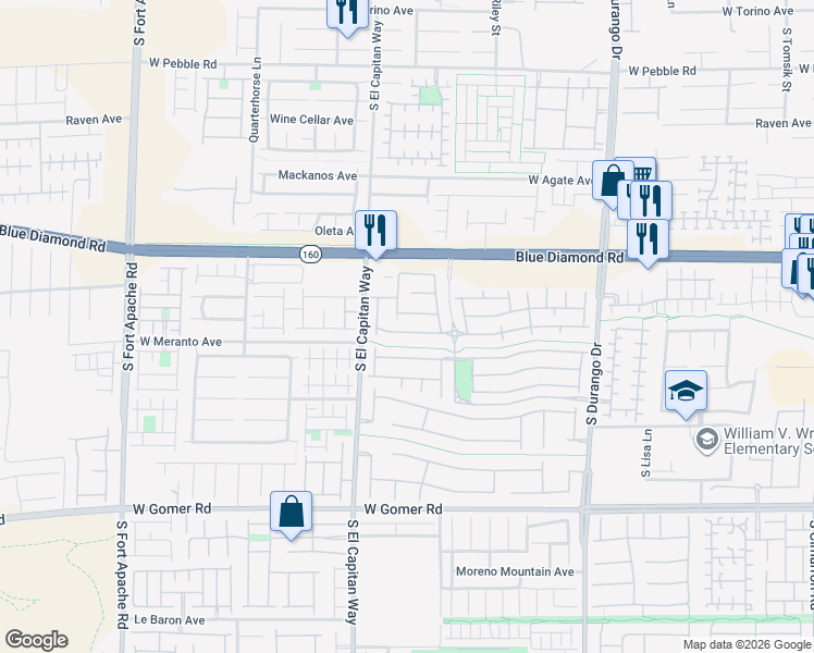 map of restaurants, bars, coffee shops, grocery stores, and more near 8932 Tomnitz Avenue in Las Vegas