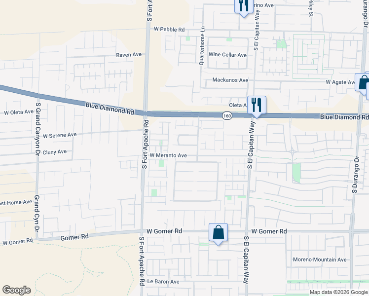 map of restaurants, bars, coffee shops, grocery stores, and more near 9245 Gentle Cascade Avenue in Las Vegas