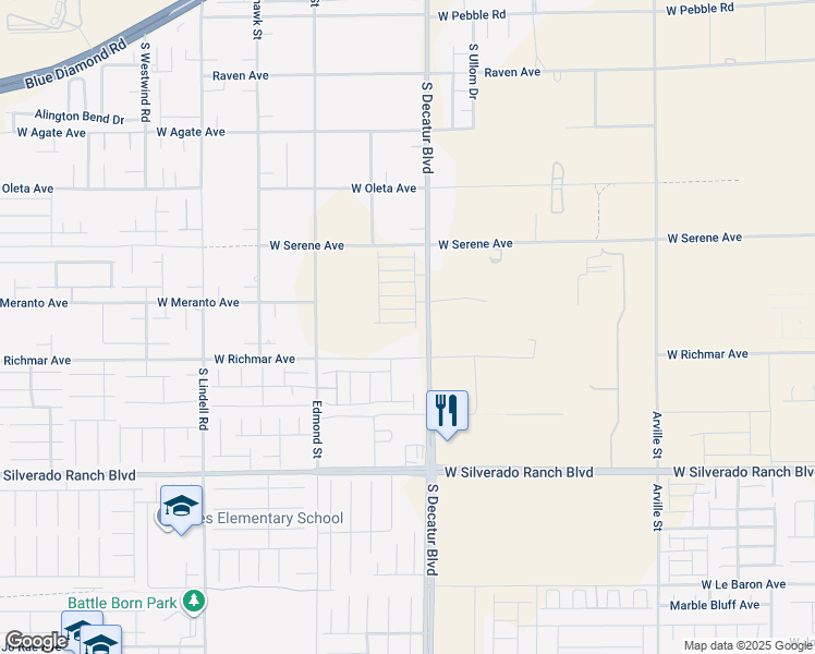 map of restaurants, bars, coffee shops, grocery stores, and more near Chapin Mesa Avenue in Enterprise