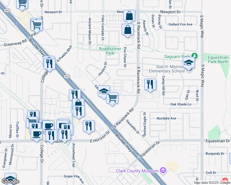 map of restaurants, bars, coffee shops, grocery stores, and more near 688 Barbary Coast Avenue in Henderson