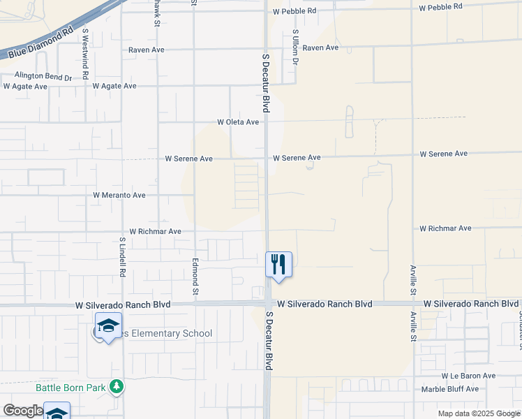 map of restaurants, bars, coffee shops, grocery stores, and more near Chapin Mesa Avenue in Enterprise