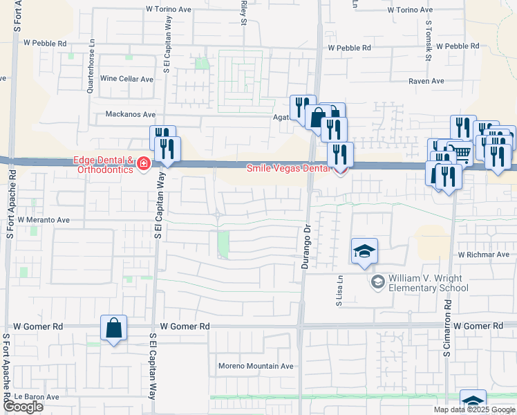 map of restaurants, bars, coffee shops, grocery stores, and more near 8748 Tomnitz Avenue in Las Vegas