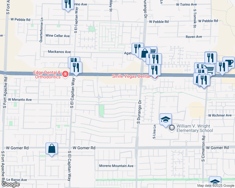 map of restaurants, bars, coffee shops, grocery stores, and more near 8748 Tomnitz Avenue in Las Vegas