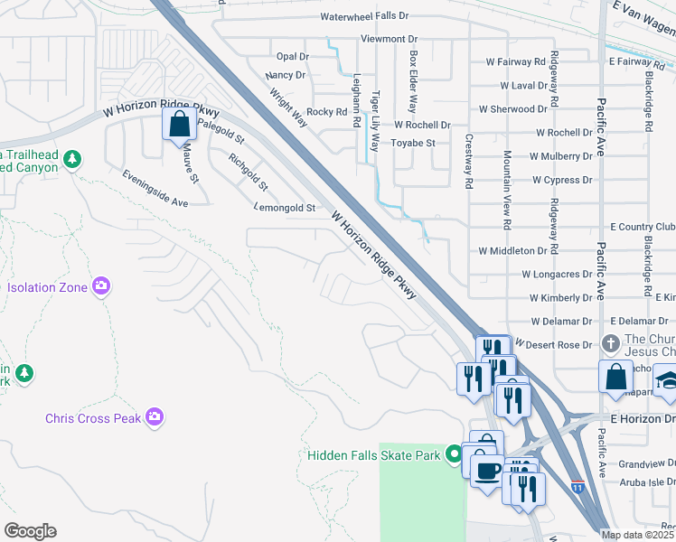 map of restaurants, bars, coffee shops, grocery stores, and more near 356 Rosefinch Street in Henderson