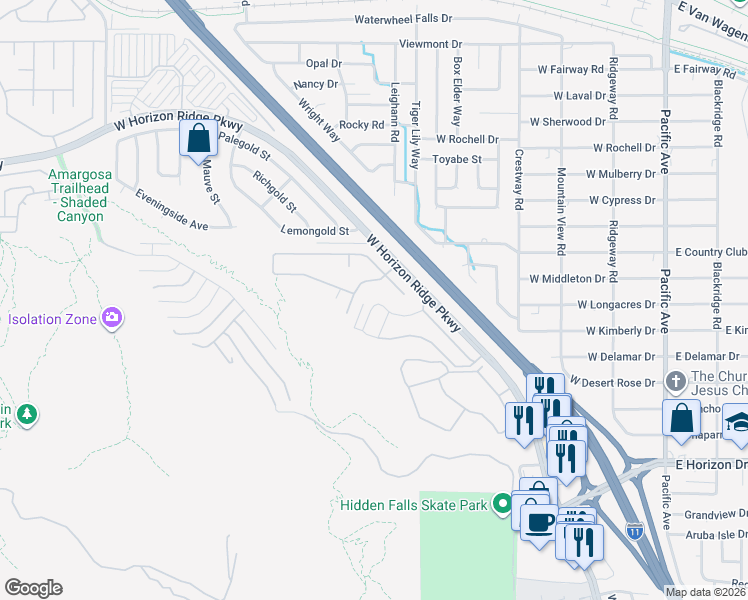 map of restaurants, bars, coffee shops, grocery stores, and more near 356 Rosefinch Street in Henderson