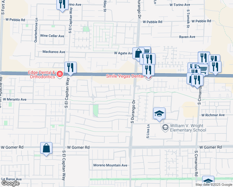 map of restaurants, bars, coffee shops, grocery stores, and more near 8718 Tomnitz Avenue in Las Vegas