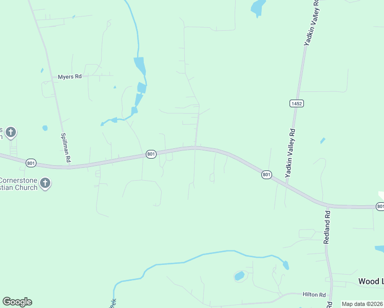 map of restaurants, bars, coffee shops, grocery stores, and more near 1311 North Carolina 801 in Advance