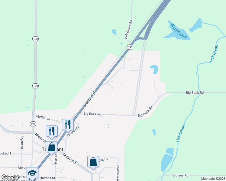 map of restaurants, bars, coffee shops, grocery stores, and more near 110 Yates Street in Trezevant