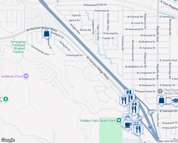 map of restaurants, bars, coffee shops, grocery stores, and more near 222 Nautical Street in Henderson