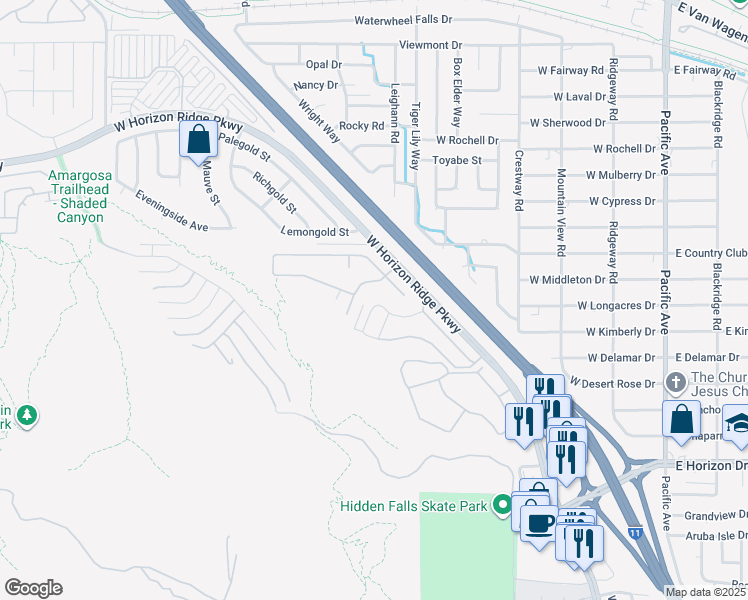 map of restaurants, bars, coffee shops, grocery stores, and more near 222 Nautical Street in Henderson