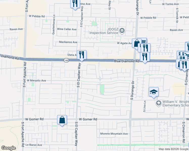 map of restaurants, bars, coffee shops, grocery stores, and more near 9384 Pineneedle Ridge Street in Las Vegas