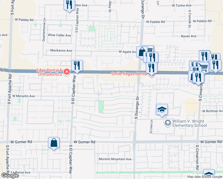 map of restaurants, bars, coffee shops, grocery stores, and more near 8787 Roping Rodeo Avenue in Las Vegas
