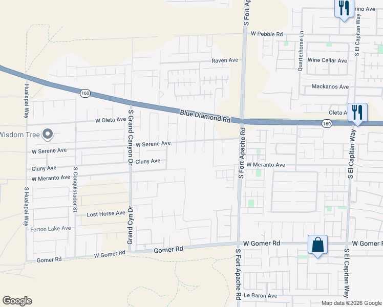 map of restaurants, bars, coffee shops, grocery stores, and more near 9339 Ettrick Court in Las Vegas