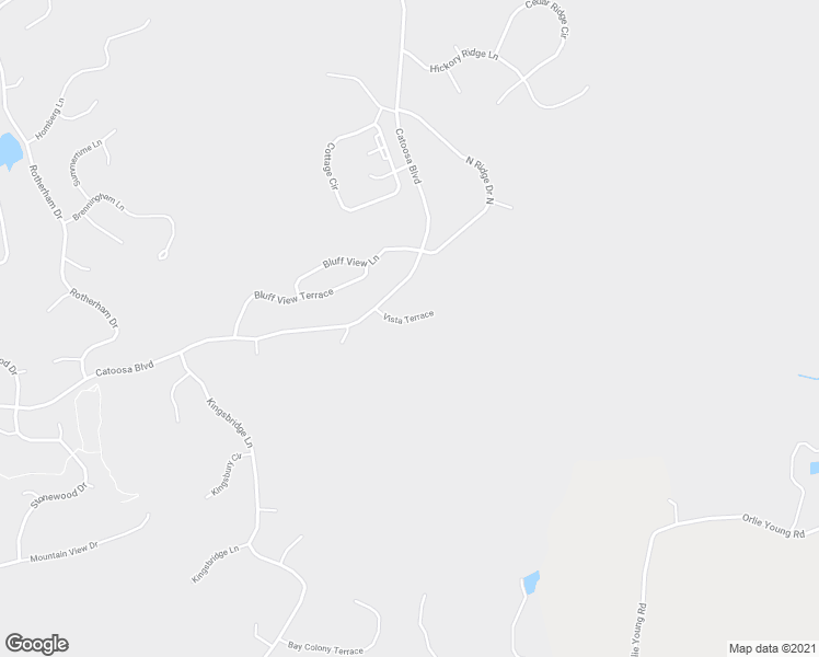 map of restaurants, bars, coffee shops, grocery stores, and more near 36 Vista Terrace in Crossville