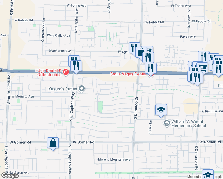 map of restaurants, bars, coffee shops, grocery stores, and more near 8748 Tomnitz Avenue in Las Vegas