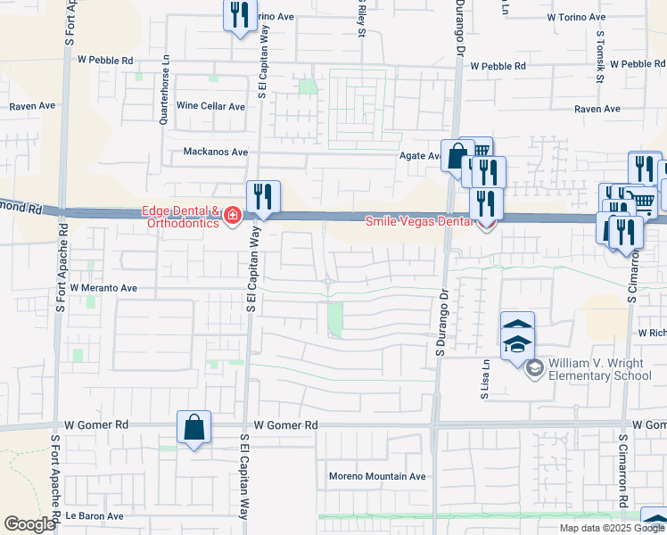 map of restaurants, bars, coffee shops, grocery stores, and more near 9353 Leaping Deer Place in Las Vegas