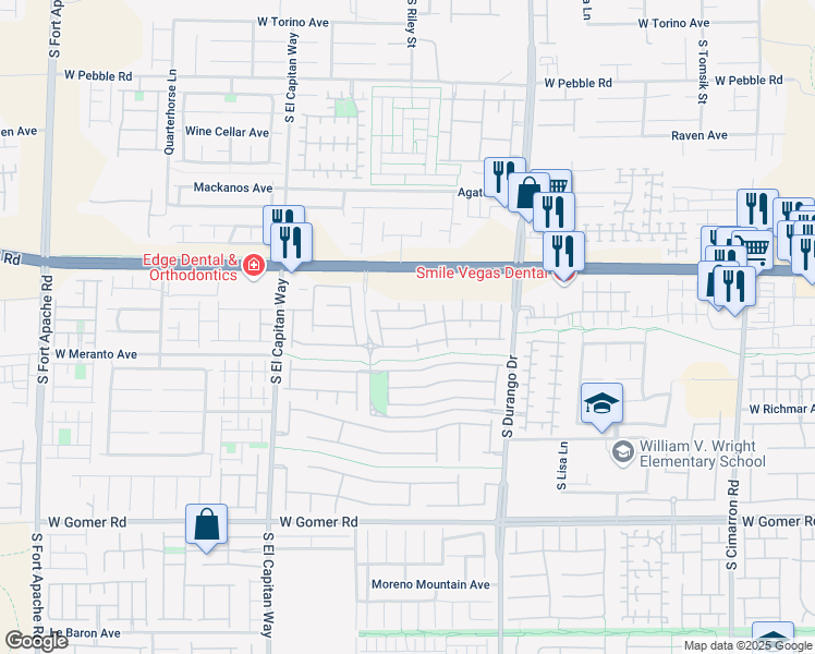 map of restaurants, bars, coffee shops, grocery stores, and more near 8822 Tomnitz Avenue in Las Vegas