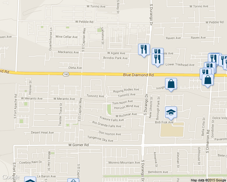 map of restaurants, bars, coffee shops, grocery stores, and more near 8822 Tomnitz Avenue in Las Vegas