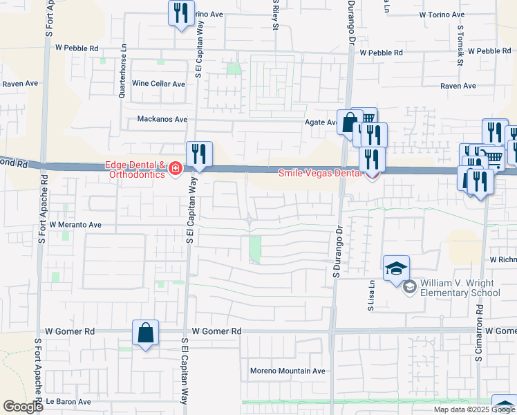 map of restaurants, bars, coffee shops, grocery stores, and more near 8822 Tomnitz Avenue in Las Vegas