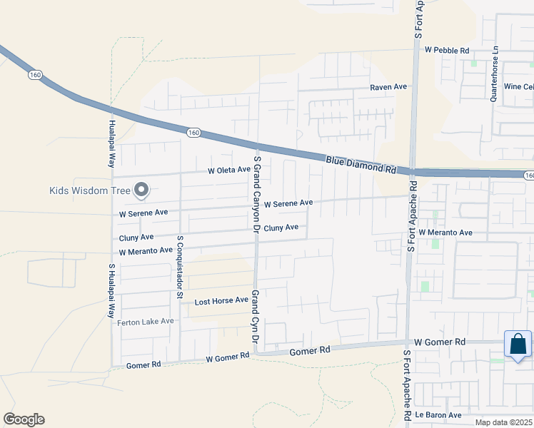 map of restaurants, bars, coffee shops, grocery stores, and more near 2 West Serene Avenue in Las Vegas