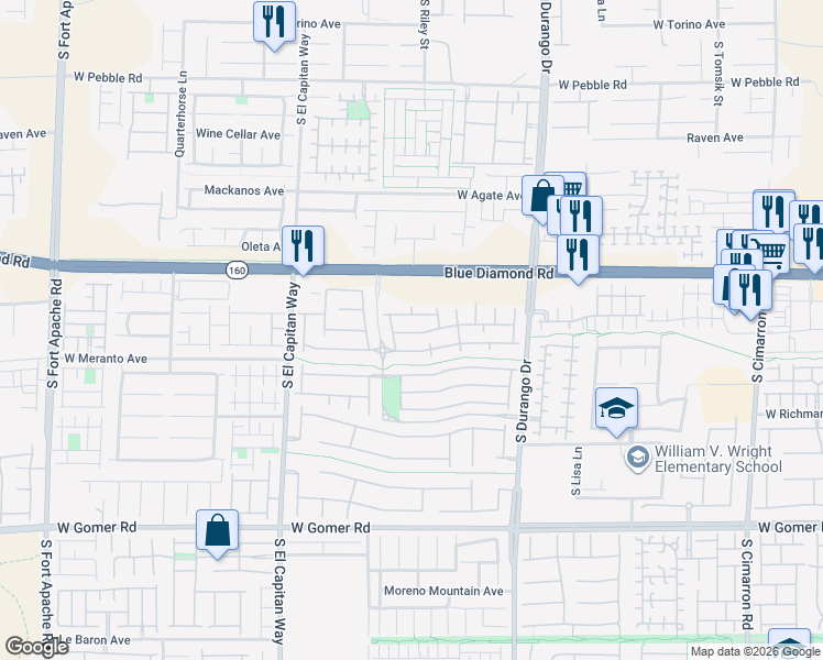 map of restaurants, bars, coffee shops, grocery stores, and more near 8816 Roping Rodeo Avenue in Las Vegas