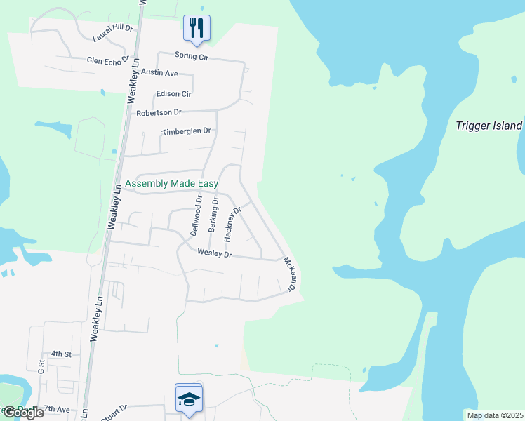map of restaurants, bars, coffee shops, grocery stores, and more near 712 McKean Drive in Smyrna