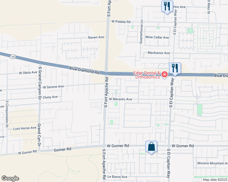 map of restaurants, bars, coffee shops, grocery stores, and more near 9361 Hilgard Avenue in Las Vegas