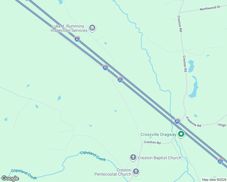 map of restaurants, bars, coffee shops, grocery stores, and more near 493 Joe Tabor Road in Crossville
