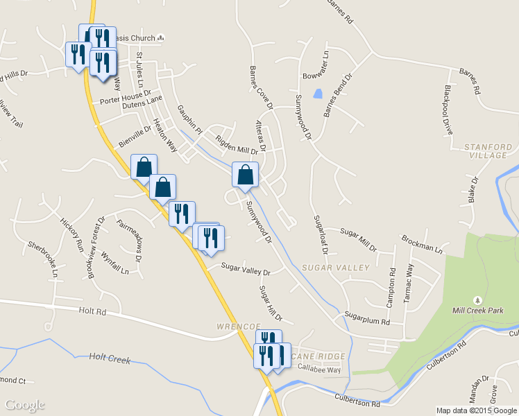map of restaurants, bars, coffee shops, grocery stores, and more near 704 Adams Mill Court in Nashville