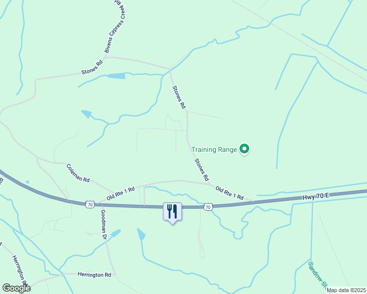 map of restaurants, bars, coffee shops, grocery stores, and more near 1625 Stones Road in Camden