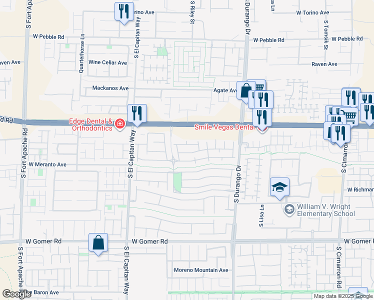 map of restaurants, bars, coffee shops, grocery stores, and more near 8816 Roping Rodeo Avenue in Las Vegas